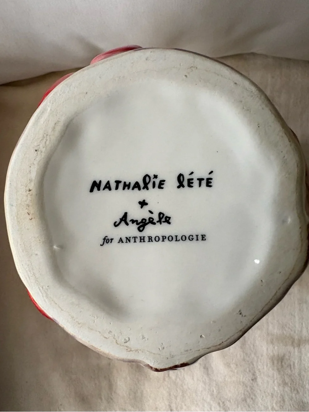 Anthropologie Nathalie Lete Nature Nurture Large Vase🔥Blackbird and cherries